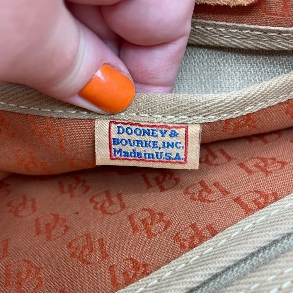 Vintage Dooney & Bourke Canvas Monogram Tote